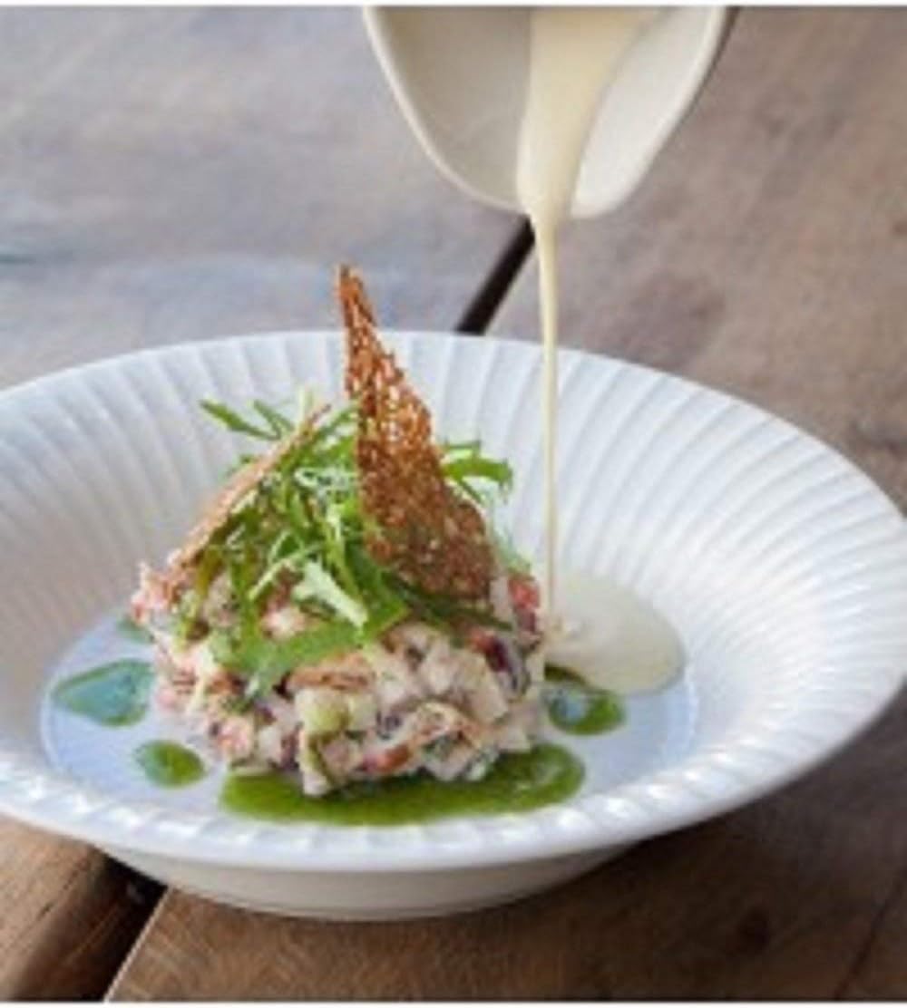 HAK KÄHLER Kahler Hammershoi Soup Plate | White Grooved Porcelain | 10.2 Inch Diameter