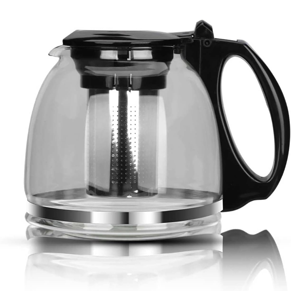 COYEUX Tetera de Vidrio Turco de 2 Niveles, con Base giratoria de 360 ​​Grados, con Boquilla de Filtro, Tetera eléctrica Estilo Samovar, Tetera autofiltrante