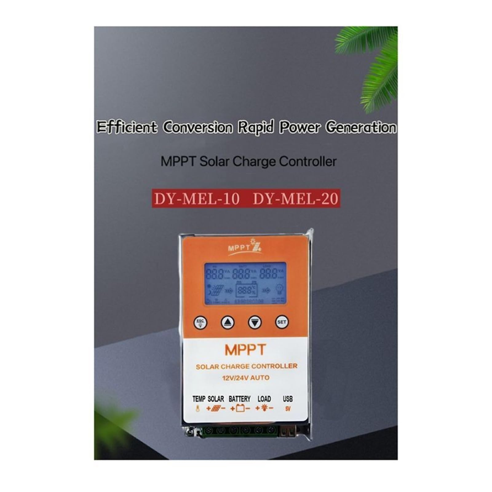 Regolatore di Carica Solare Fotovoltaico MPPT 12V 11.1V | Con display retroilluminato 20A
