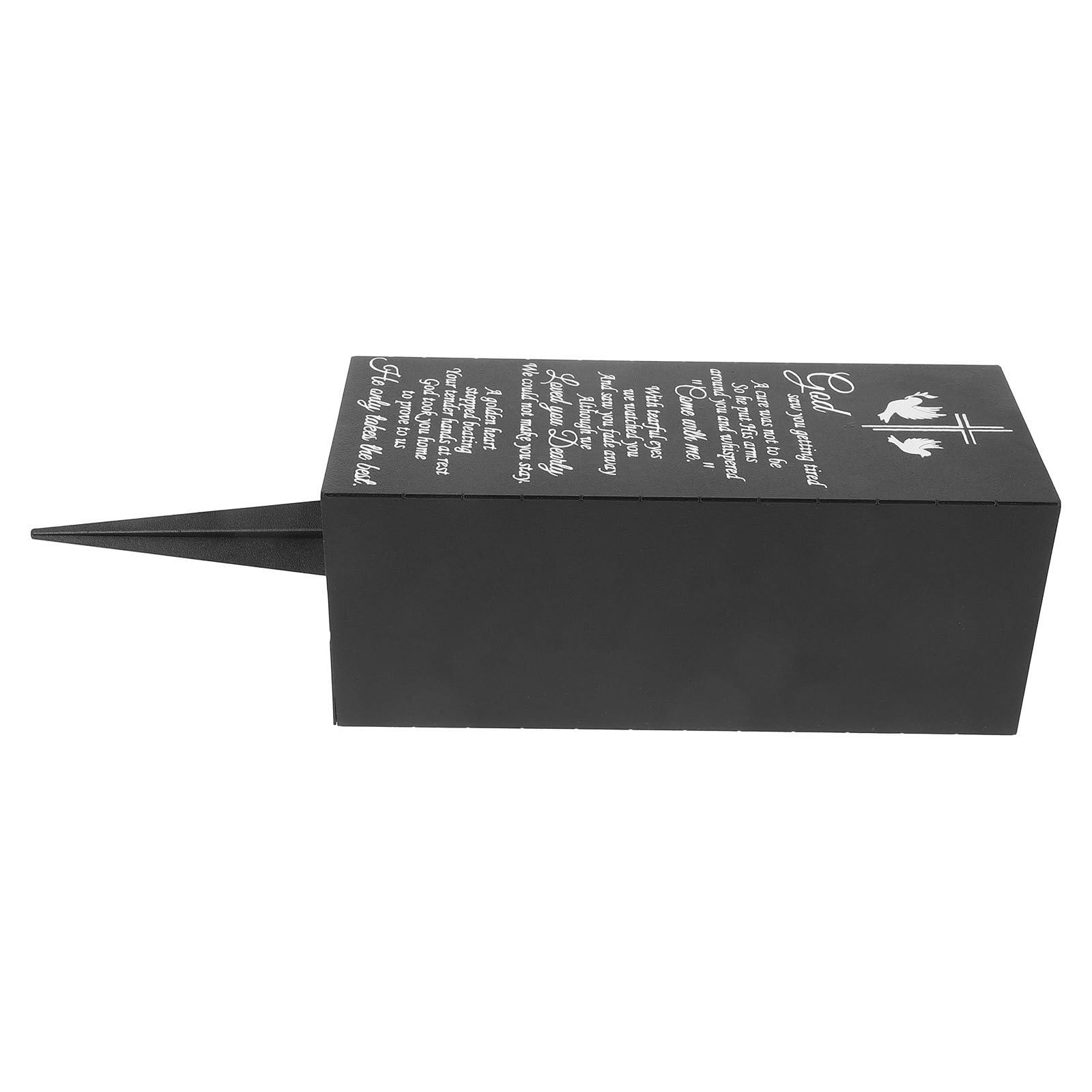 Jarrón funerario de metal negro para flores decoraciones de tumbas