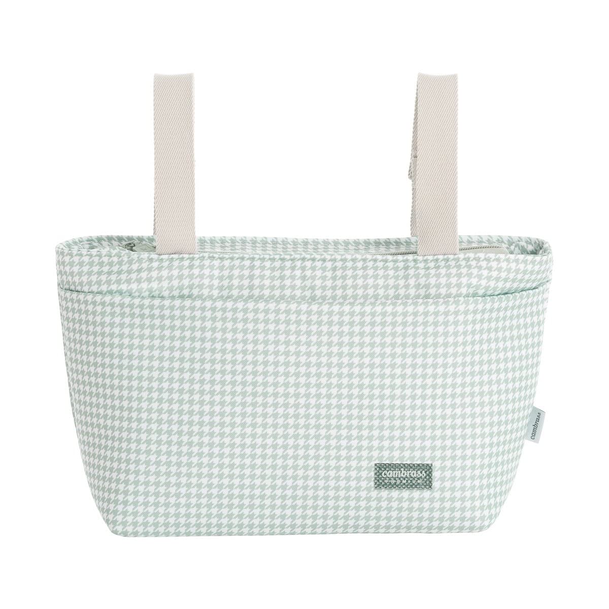Cambrass - Bolso carro maternal para bebe - bolso de maternidad para carritos de bebe - organizador para pañales y otras cosas de bebe - Windsord Mint 13x38x20 cm