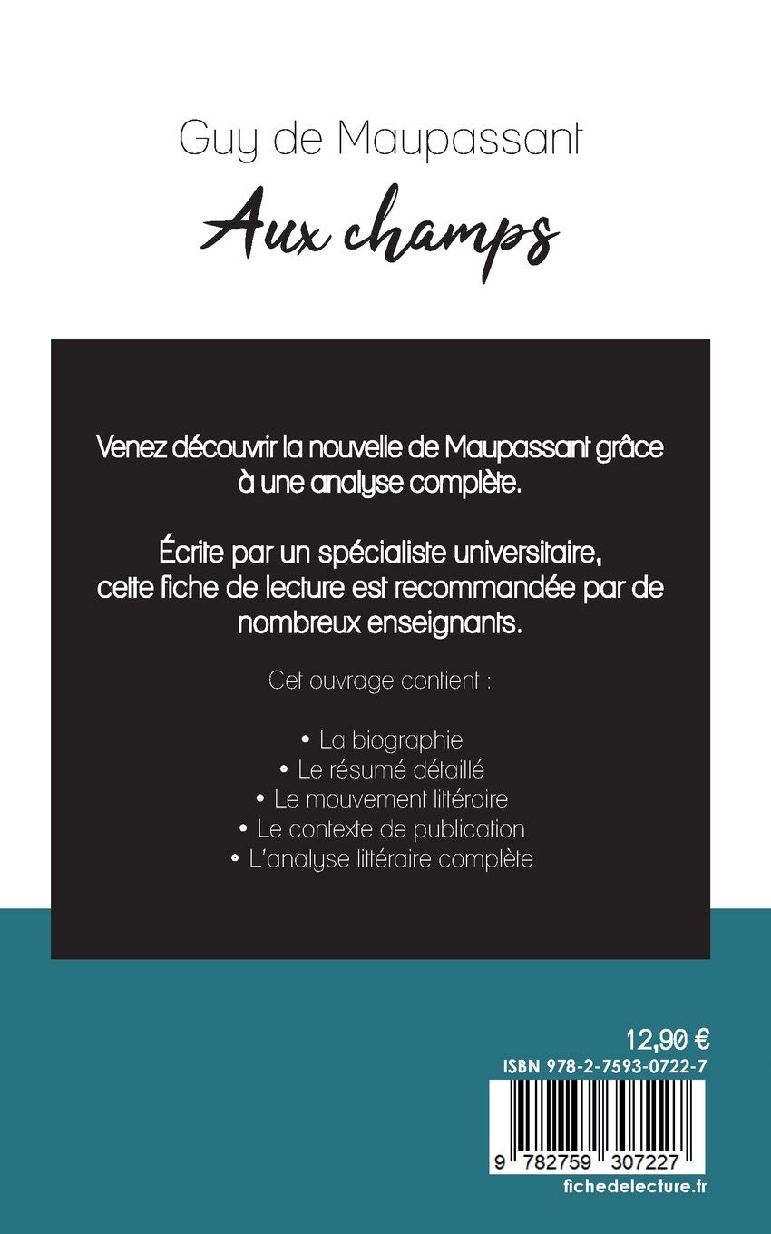 Aux Champs Guy De Maupassant Fiche De Lecture Aux champs de Guy de Maupassant (fiche de lecture et analyse complète de  l'oeuvre) : Maupassant, Guy De: Amazon.in: Books