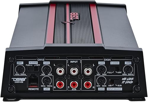 Miniatura 35 de DS18 CANDY-X4B Amplificador para automóvil de 4 canales clase D, potencia máxima de 1600 W RMS, 4 x 120 W a 4 ohmios, 4 x 200 W a 2 ohmios y 2 x 350
