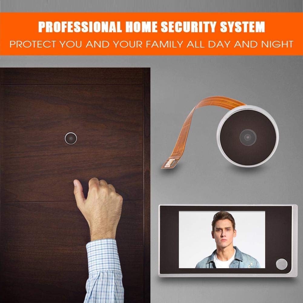 Tangxi Spioncino digitale con schermo LCD da 3,5 pollici e fotocamera, monitoraggio 24 ore e visione ad angolo di 120°, telecamera elettronica Cat Eye per la sicurezza domestica