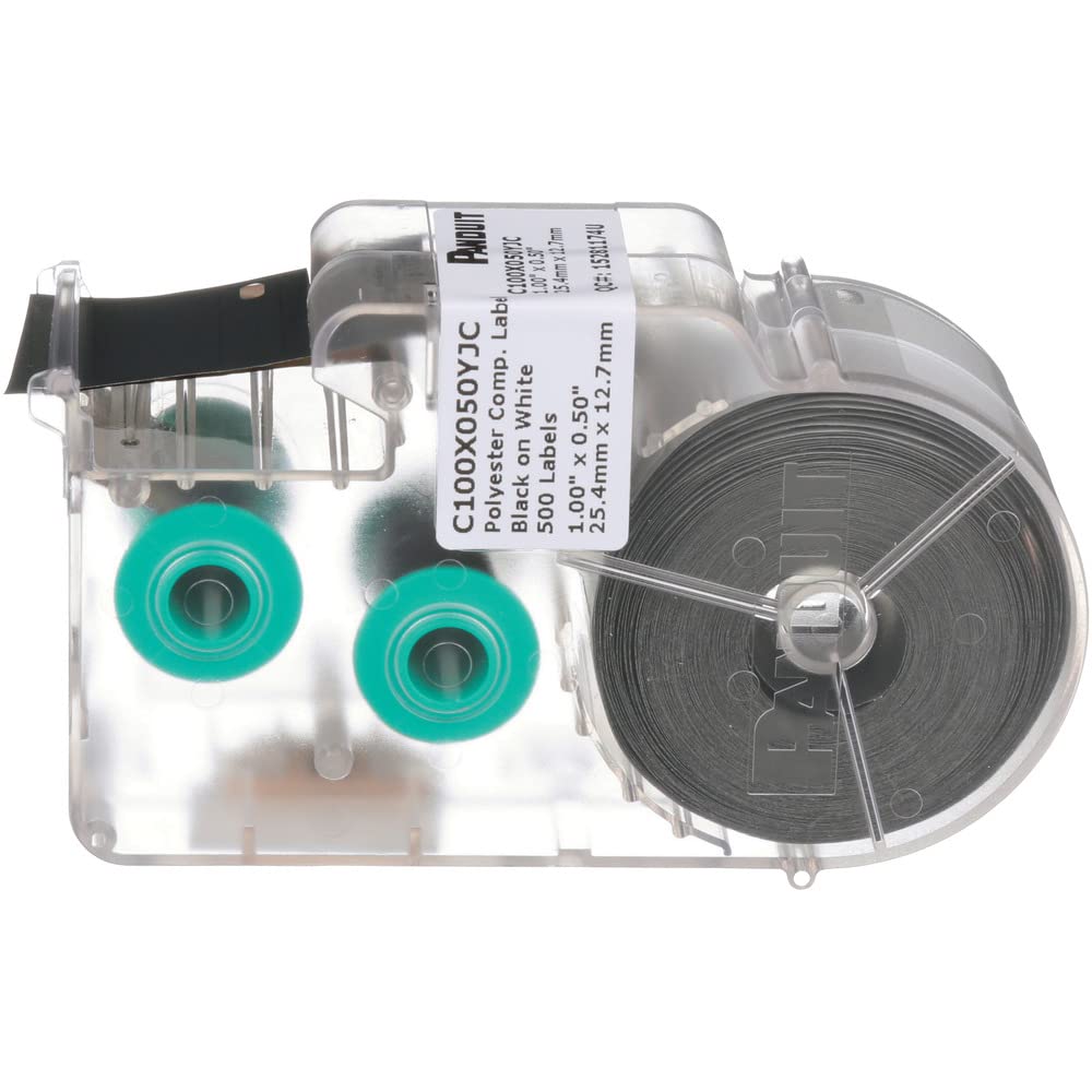Panduit C100X050YJC P1 Cassette Component Label, Adhesive Polyester, White