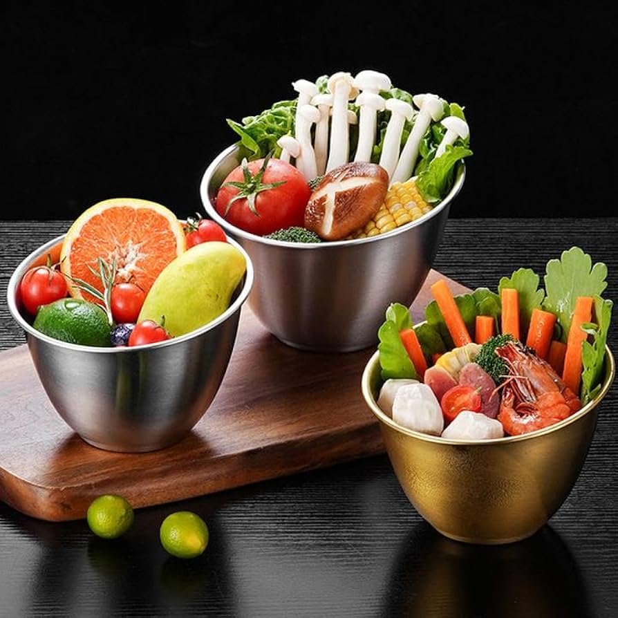 Amazon.co.jp: MBBITL ゴールドサラダボウル 2パック 傾斜 5.9インチ