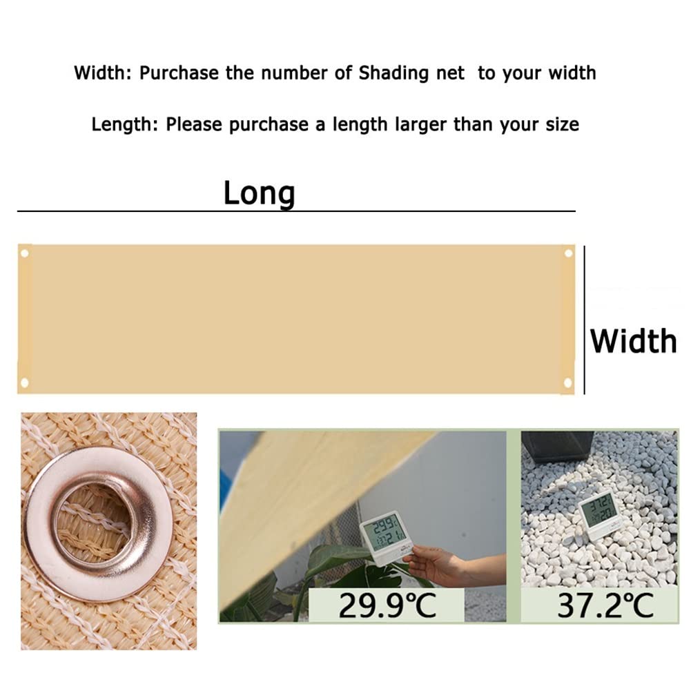 Toldos Tipo Vela de Sombra, Cubierta de Sombra para pérgola | Tela de malla permeable con protección UV y ojales, para jardín, terraza, porche o patio(0.7x8m(27.6"x26.2'))