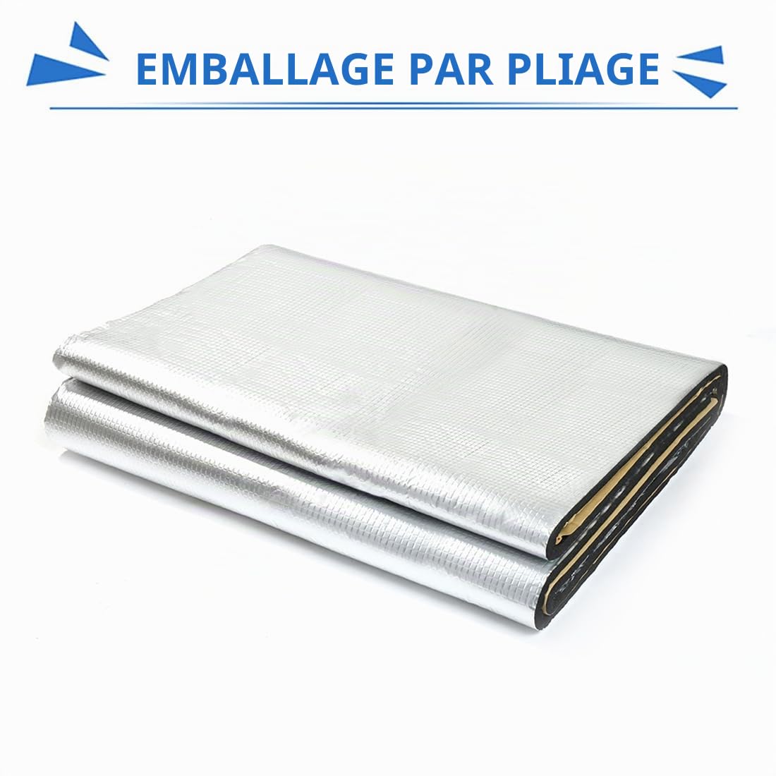 sourcing map Tapis Isolation Thermique Insonorisation 1Pc Voiture Capot | 10mm, 200x100cm, 21.5sqft, Double Laminée, Ininflammable, Facile À Couper, Pour Cloison Pare-Feu, Moteur, Boot, Passage Roue
