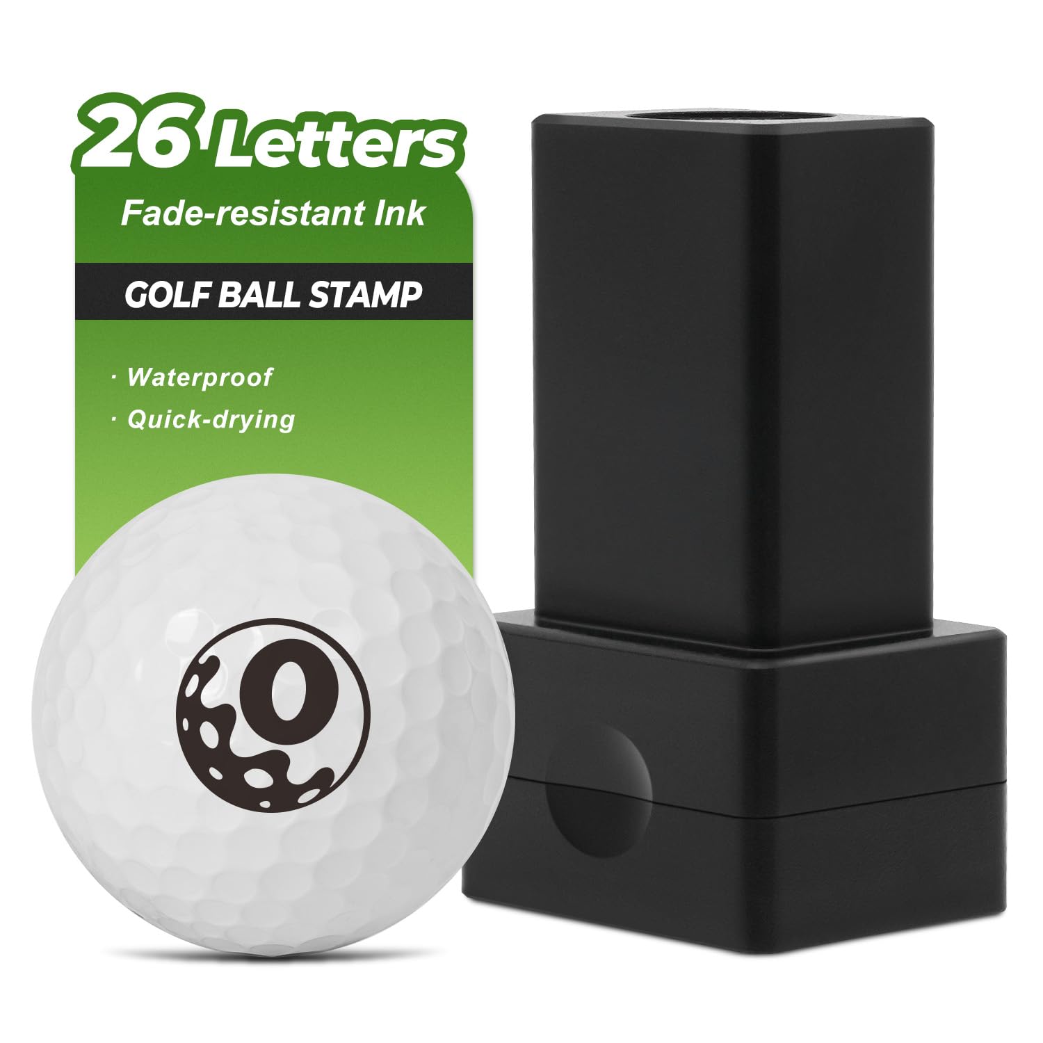 Golf Ball Stamp - Golf Accessories for Men - Personalized Golf Marker - Golf Ball Marker for ID - 26 Letters Golf Gifts for Men - Essential Golf Stuff - Durable Golf Stamp for Golfer, O