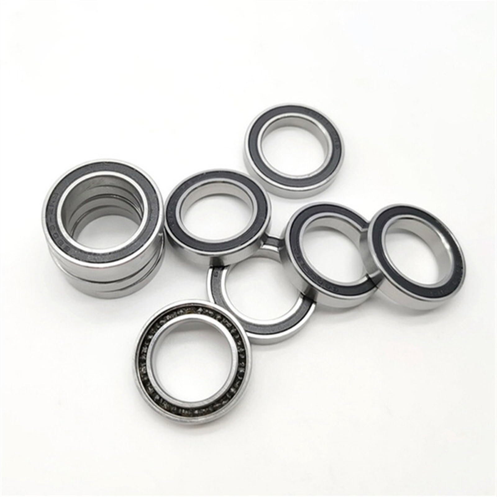 VSPPJYFG Bimetal Seal Shield Micro deep Groove Bearing 2pcs 6806-2RS 30x42x7mm Stainless Steel Hybrid Ceramic Bearing