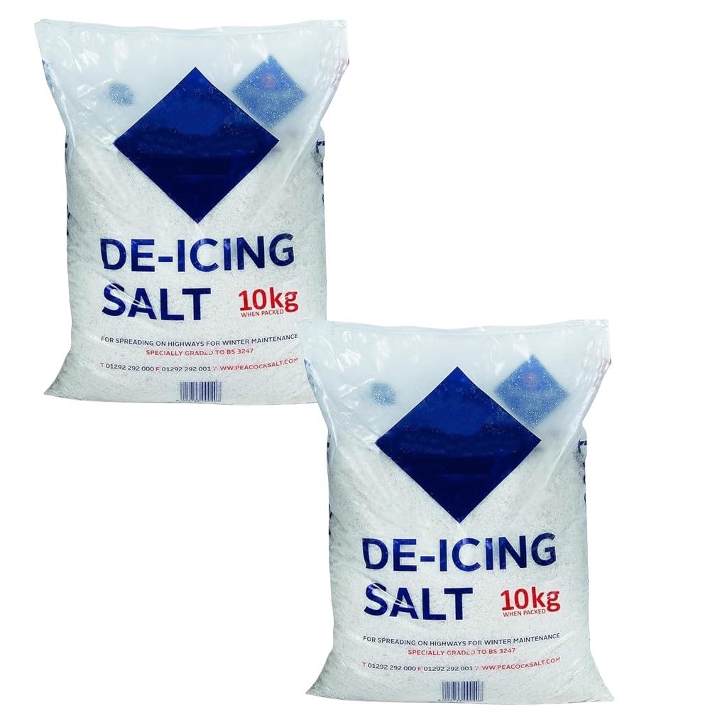 Kaynur White 20Kg De-Icing Rock Salt - Powerful Snow And Ice Remover For Roads, Paths, And Driveways - Cleaner Alternative To Grit