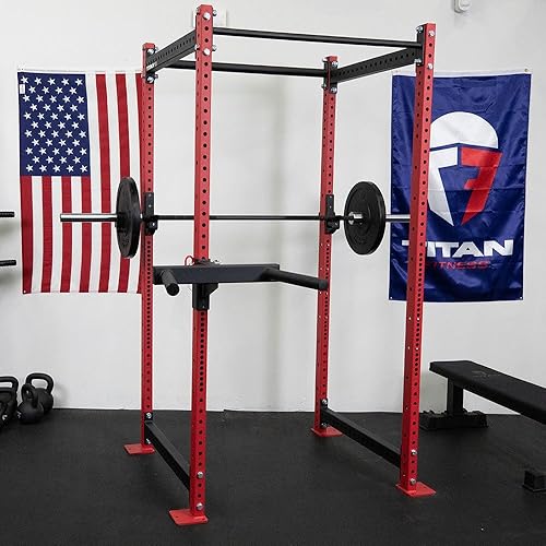 Miniatura 4 de Titan Fitness Barra de inmersión en Y para bastidores de potencia serie T-3, accesorio de inmersión montado en rack, capacidad de 500 libras,
