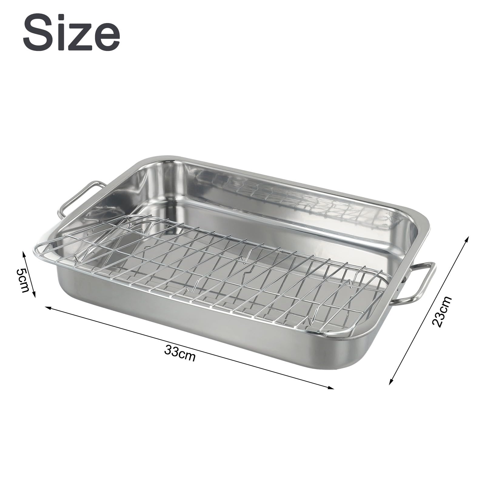 Kochteile Bratblech Ofenpfanne Grillrost 36*26*6CM(36*26*6CM)