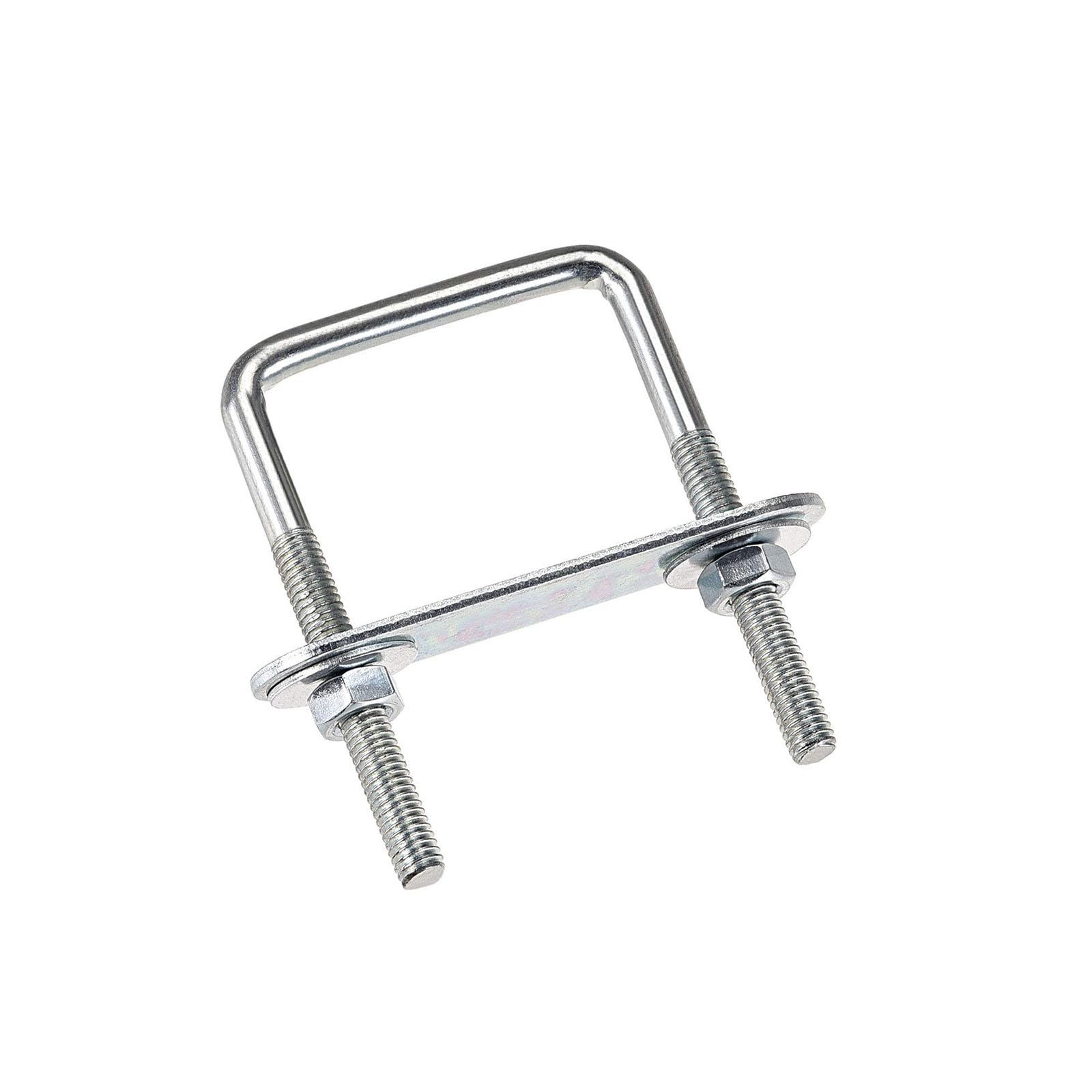 TA-VIGOR 4 sets M6 Square U-Bolts, 42mm Inner Width 70mm Length Steel U-Bolts with Nut, Plate