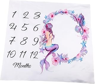 KOMBIUDA Cobertores Recém-Nascidos Cobertor Marco Recém-Nascido Cobertor Mensal Infantil Mensal Cobertor Cobertor Cobertor Marco Bebê Cobertor Fotográfico Cobertor Para Bebê Cobertor