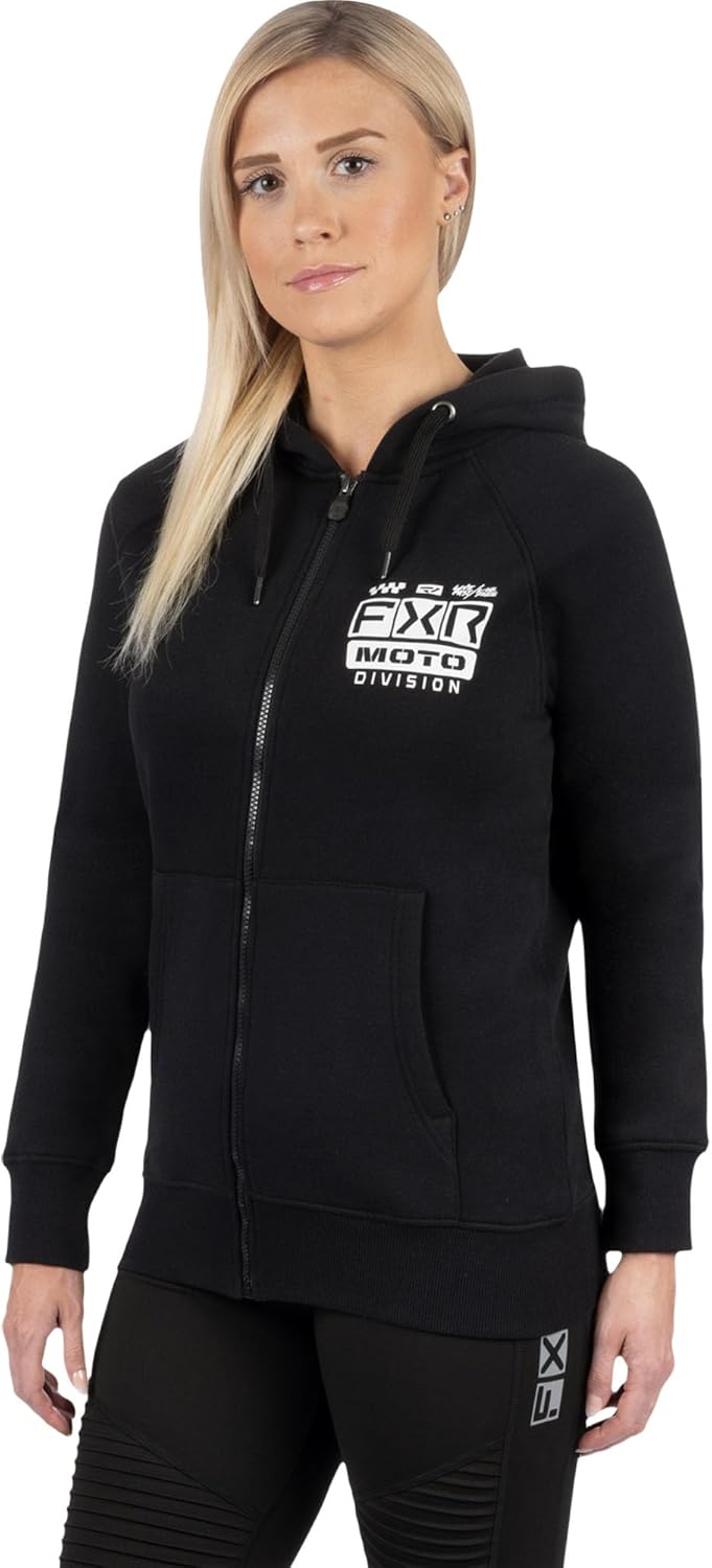FXR Gladiator Hoodie Full Zip Hand Pockets Comfort Warm Casual Black/White - Image 6