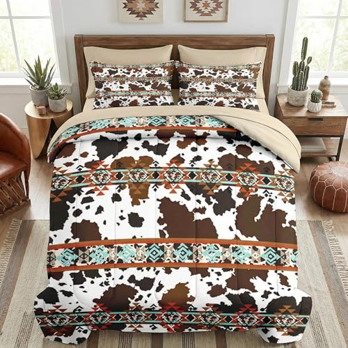 WeCozy 7 Pcs Queen Size Comforter Set 2 Pillowcases & 2