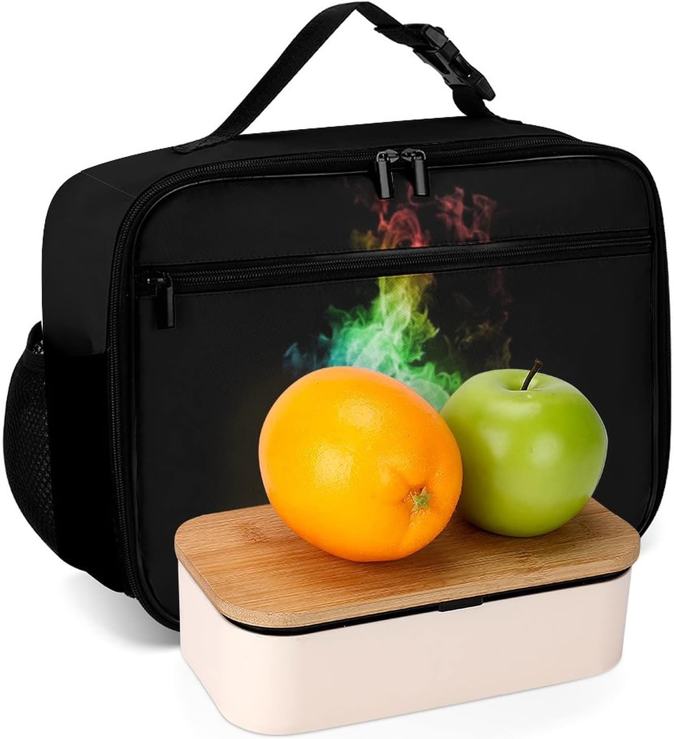 Colorful Music Notes Reusable Lunch Box Insulated Lunch Bag Cooler Bag Lunchbox Meal Food Container Tote Bag for Women Kids Girls Boy School Camping Hiking Picnic Beach Travel - Image 6