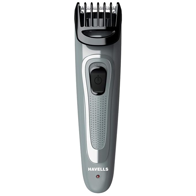 Havells BT5100C Rechargeable Beard Trimmer with Hypoallergenic Blades; Zero Trim with 0.5 mm Precision; Upto 17mm Length Setting for All Trending Styles; 45 min runtime (Grey) at Rs. 748