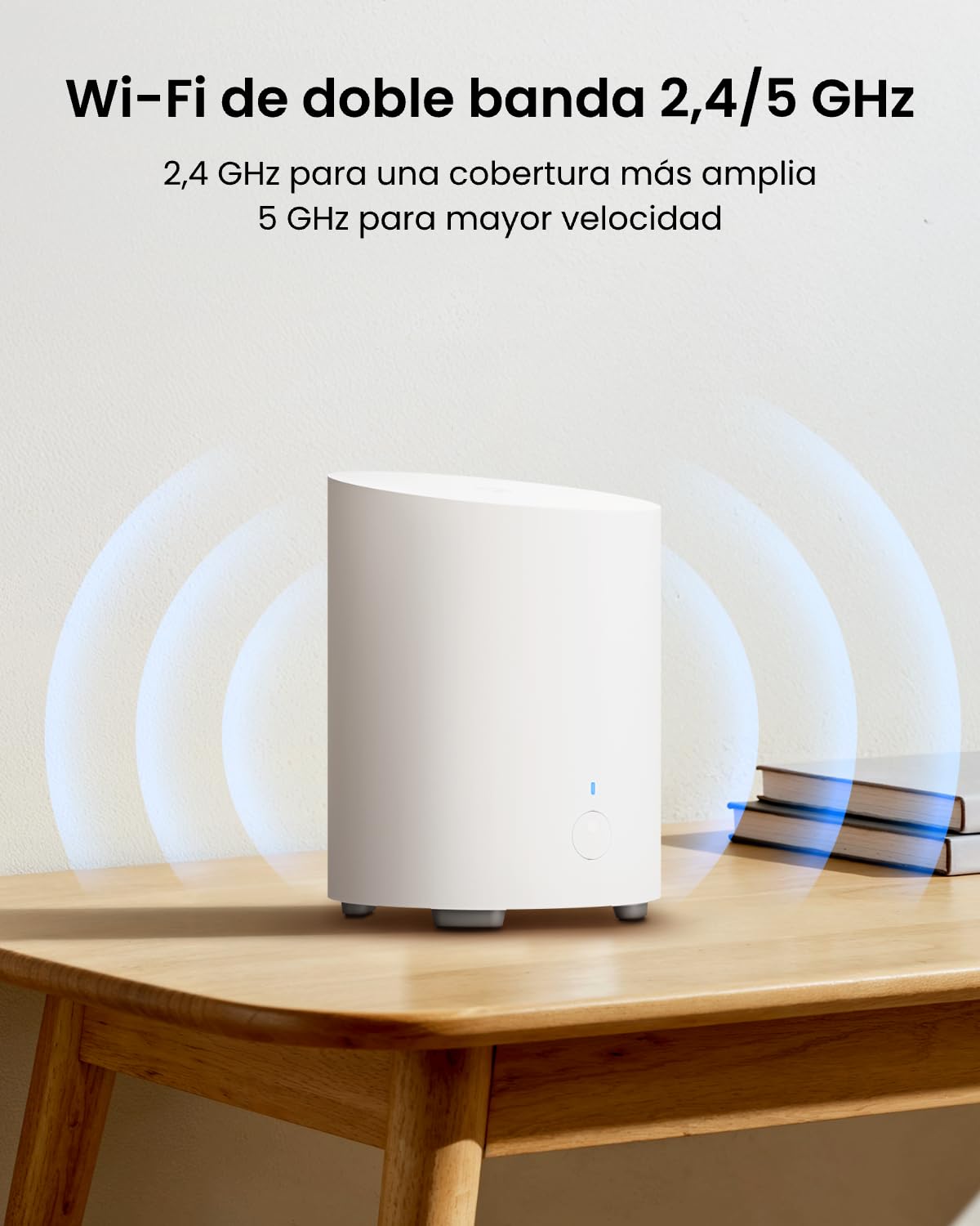 Reolink Home Hub Mini, Centro de Seguridad Todo en Uno con Almacenamiento Local, Wi-Fi de Doble Banda 2,4/5 GHz, Cifrado AES-128 de Nivel Bancario, Acceso Remoto y Reproducción Inteligente