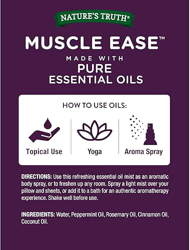 Vista 4 de Nature's Truth Spray de niebla calmante para aliviar los músculos, 2.4 onzas