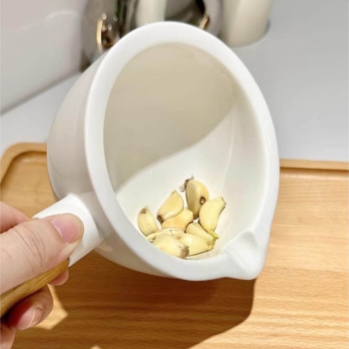 Mörser Stößel Küche Haushalt Knoblauch Mörser Altmodische Manuelle Knoblauchpresse Küche Grinder Stößel Set Knoblauchschleifwerkzeug