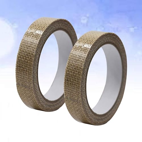 Miniatura 7 de HEALLILY Cinta de arpillera de yute autoadhesiva para artes, manualidades, proyectos caseros, decoración de eventos, 2 uds