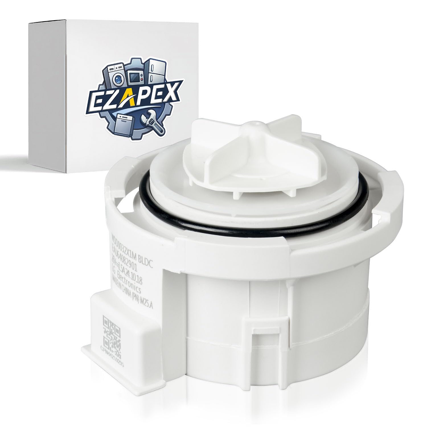 EAU64082901 - Bomba de drenaje para lavadora LG compatible con WKEX200HBA WM3400CW 1811568 AH2577722 EA257772 EAU64082902 EAU63743803 EAU637438055