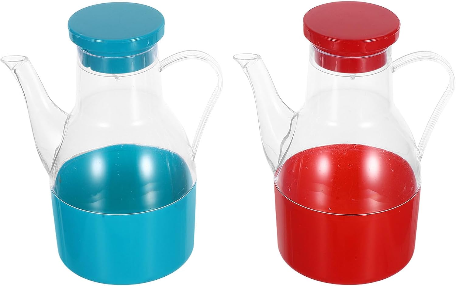 2 Pack Kitchen Condiment Bottle 500ml Plastic Tight Seal for Vinegar