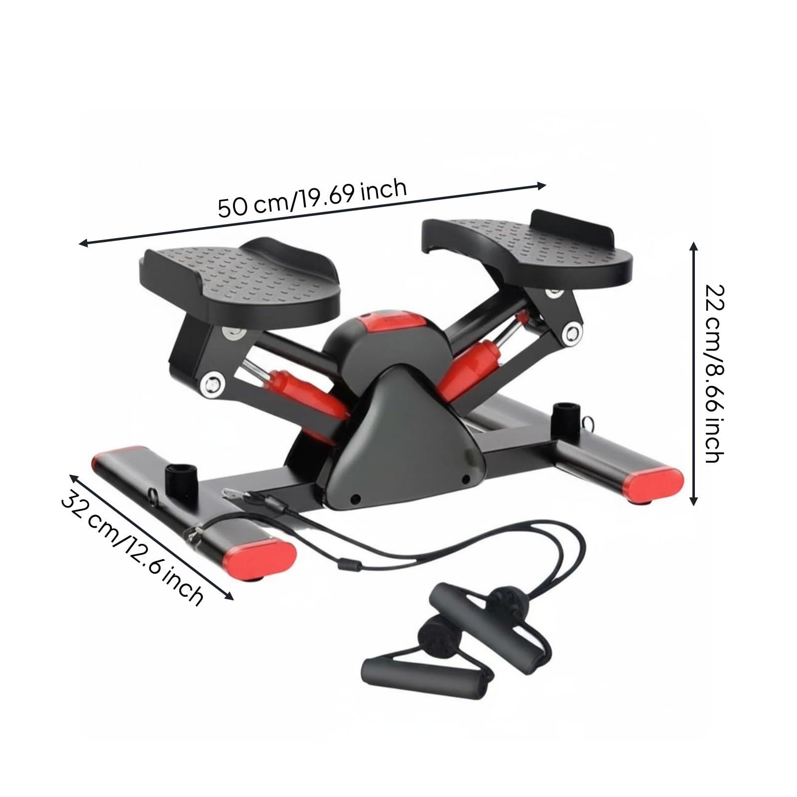 Qianly Máquina de Ejercicio de Piernas Stepper Lateral Stepper Entrenador con Resistencia Hidráulica Constante y Soporte para Tren Inferior Compacta para