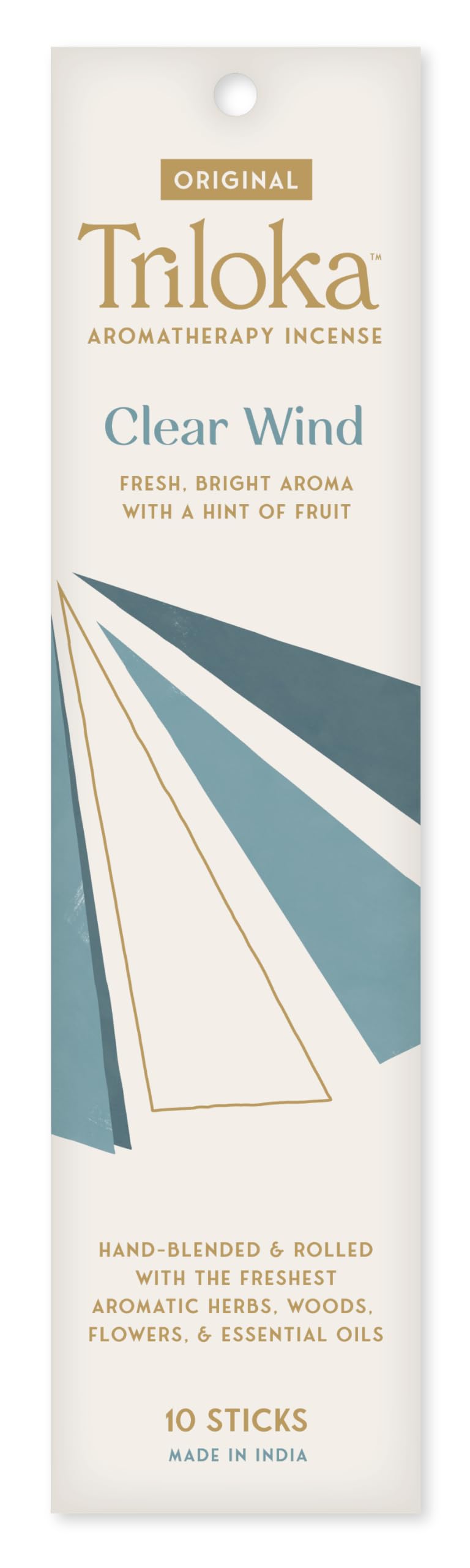 Triloka Original Incense, Clear Wind, 10 Sticks