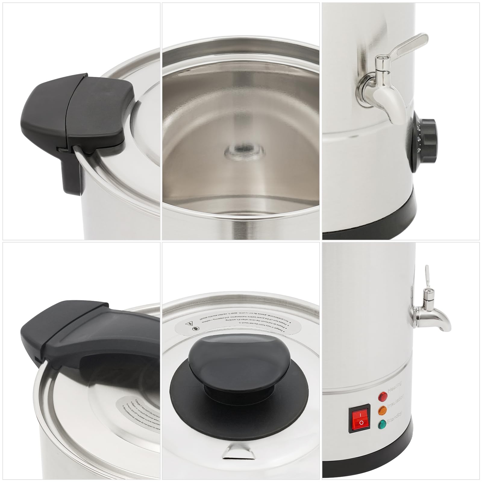 Salmeee Cera per la produzione di candele, contenitore in acciaio inox da 15 litri, ideale per principianti nel settore della produzione di candele fai da te