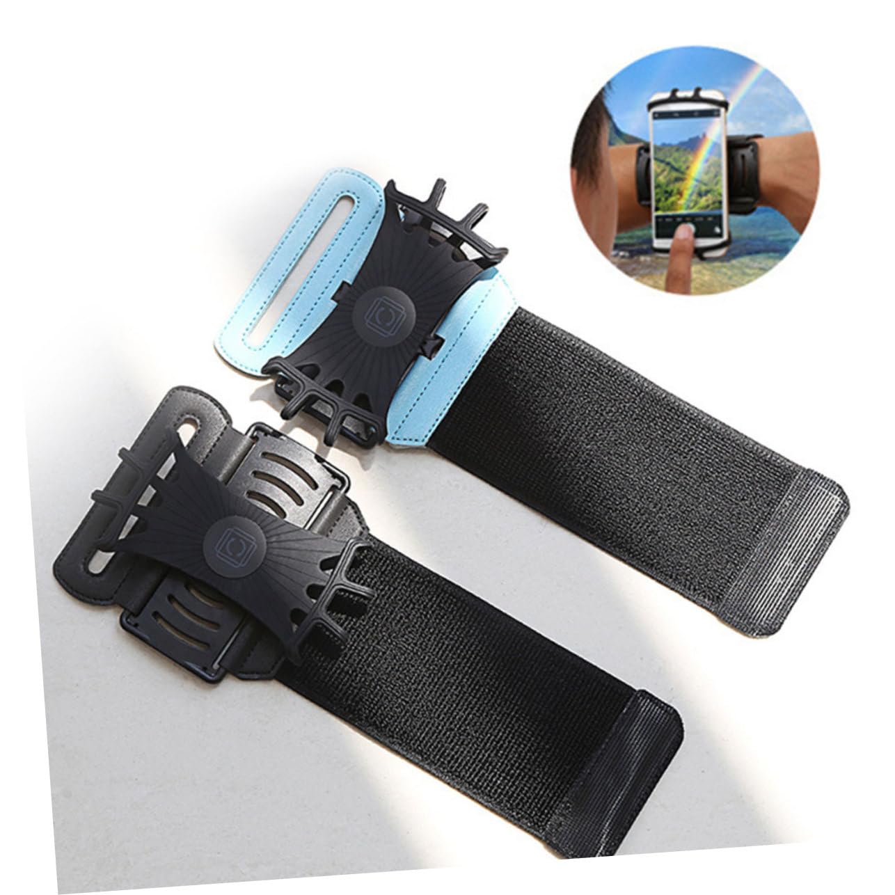 OSALADI 3piezas Soporte De Teléfono Móvil para Correr Brazalete con Rotación Material Elástico para Jogging y Deportes