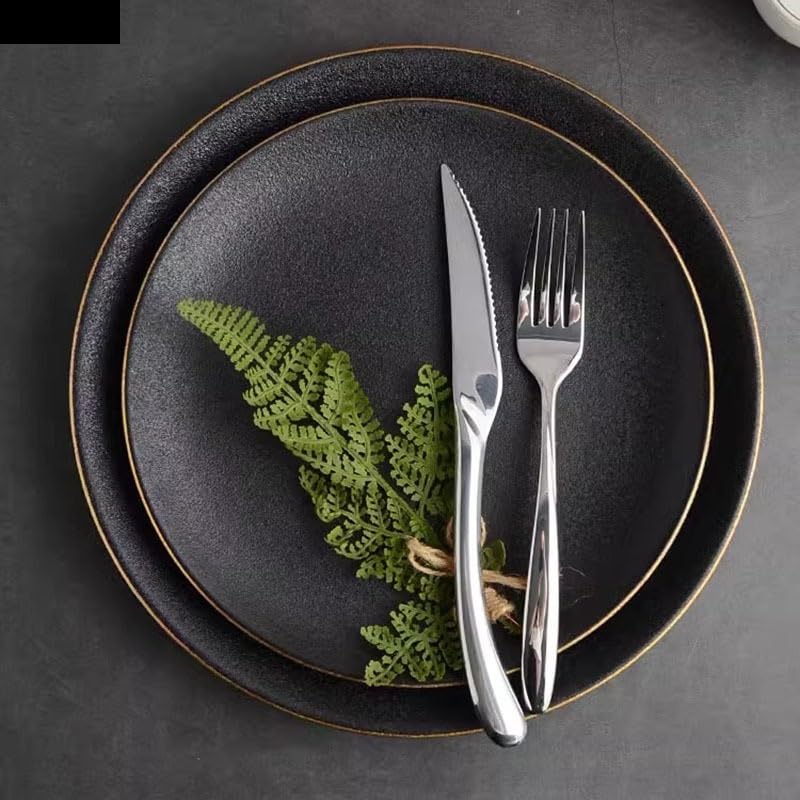 Dinnerteller Teller Essteller Teller Teller Keramik Dessertteller für Restaurant Steak Nudeln Geschirr für Küche, Salatteller Teller flach stapelbar