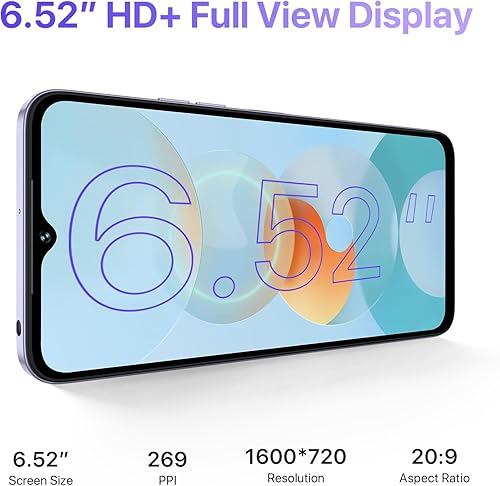 Miniatura 6 de UMIDIGI Teléfono celular desbloqueado, G5A MTK Helio A22 4+4 GB +64 GB Android 13 Smartphone desbloqueado con pantalla completa de 6.52 pulgadas,