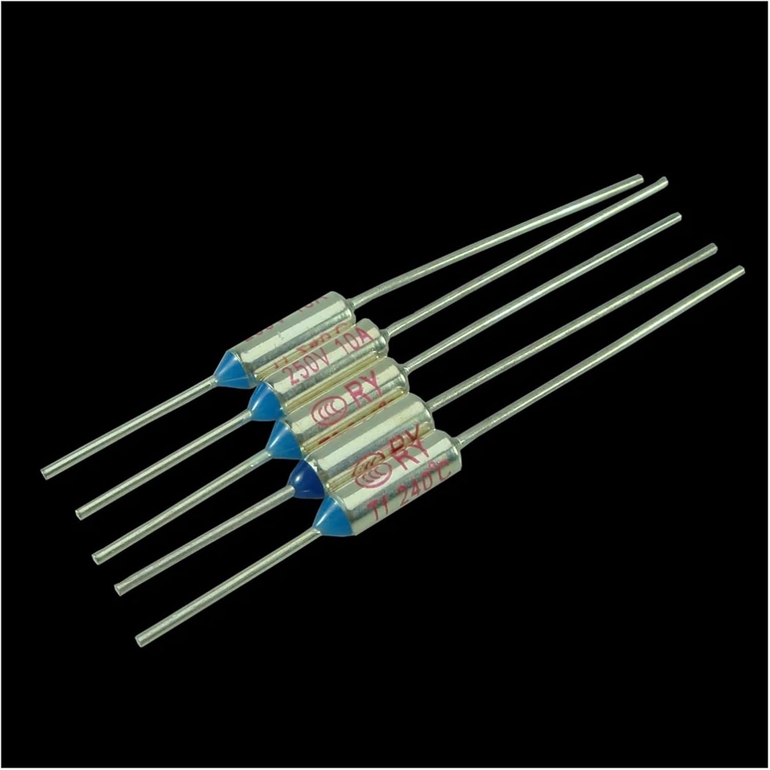 10PCS TF thermal fuse RY 10A 250V temperature control thermostat switch 73 85 94 113 133 142 152 157 172 184 192 216 227 240℃ (Size : 169C)