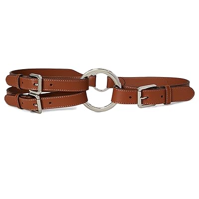 Lauren Ralph Lauren Smooth Leather Ring Triple Stripe Belt Women