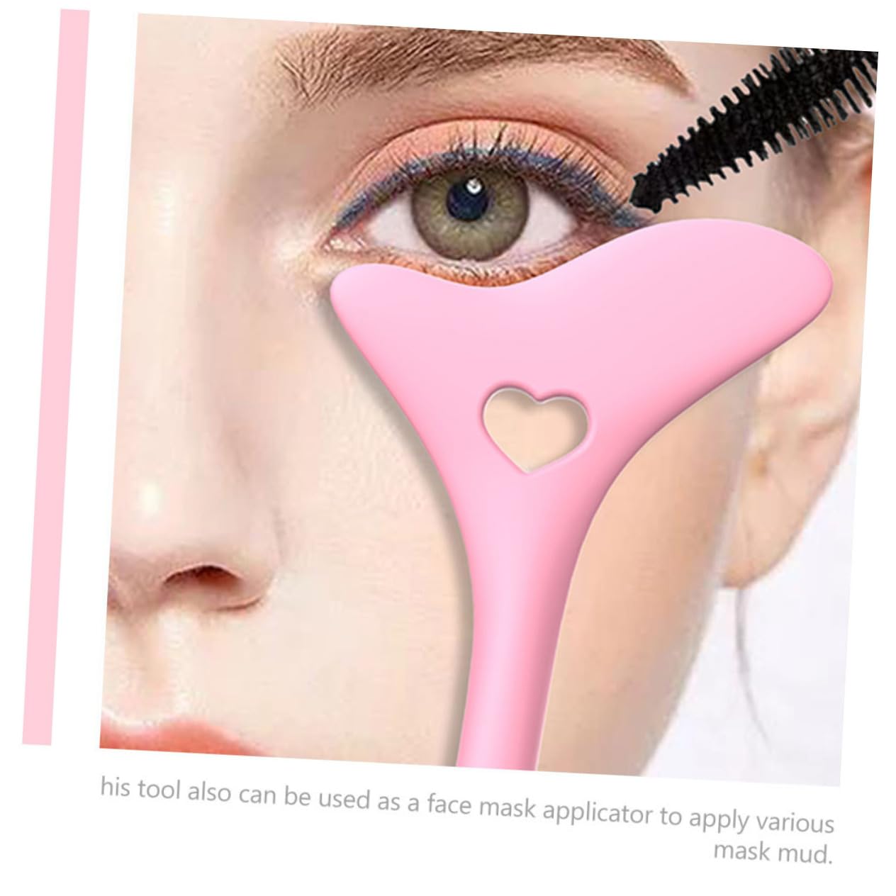 Didiseaon 10pezzi Stencil Per Eyeliner Silicone Per Facili Usare Per Applicazione Precisa Mascara e Eyeliner Per Professionisti e Principianti Rosa