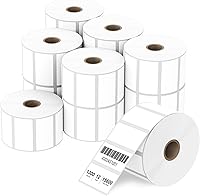 Anylabel 2x1 Perforated Direct Thermal Labels for Zebra Rollo Munbyn Printers - 12 Rolls 1300 Labels/Roll Barcode Shipping Address