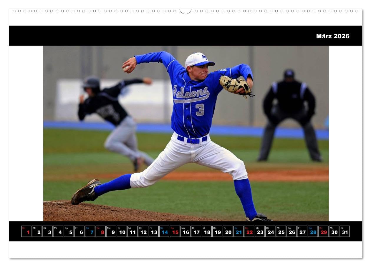Kultsport Baseball (Wandkalender 2026 DIN A2 quer), CALVENDO Monatskalender: Packende Szenen vom Baseballfeld (CALVENDO Sport)