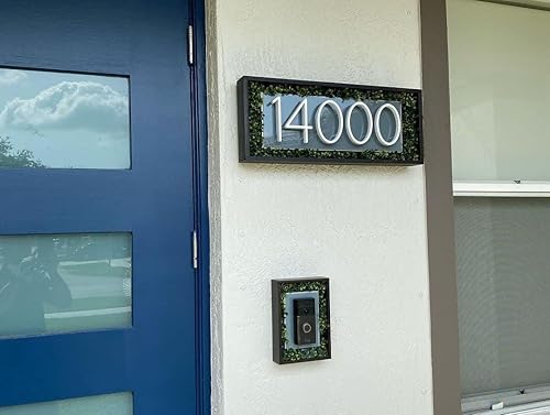 Vista 225 de Metal Numbers for House Outside, 5 Inch Modern House Numbers, DIY Floating Address Numbers with Screws, Rust Free Zinc Alloy, Silver Number 5