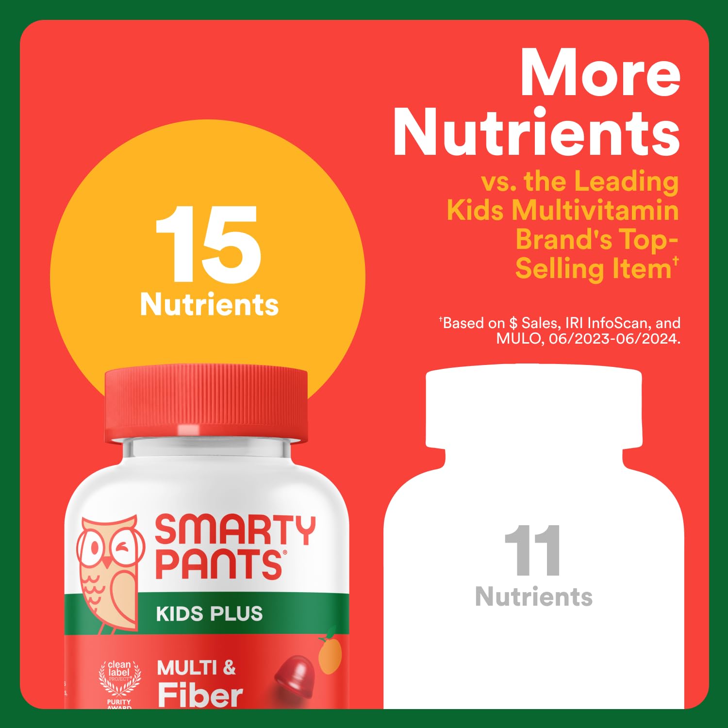 SmartyPants Kids Multivitamin & Fiber Gummies: Prebiotic Fiber to Support Kid...