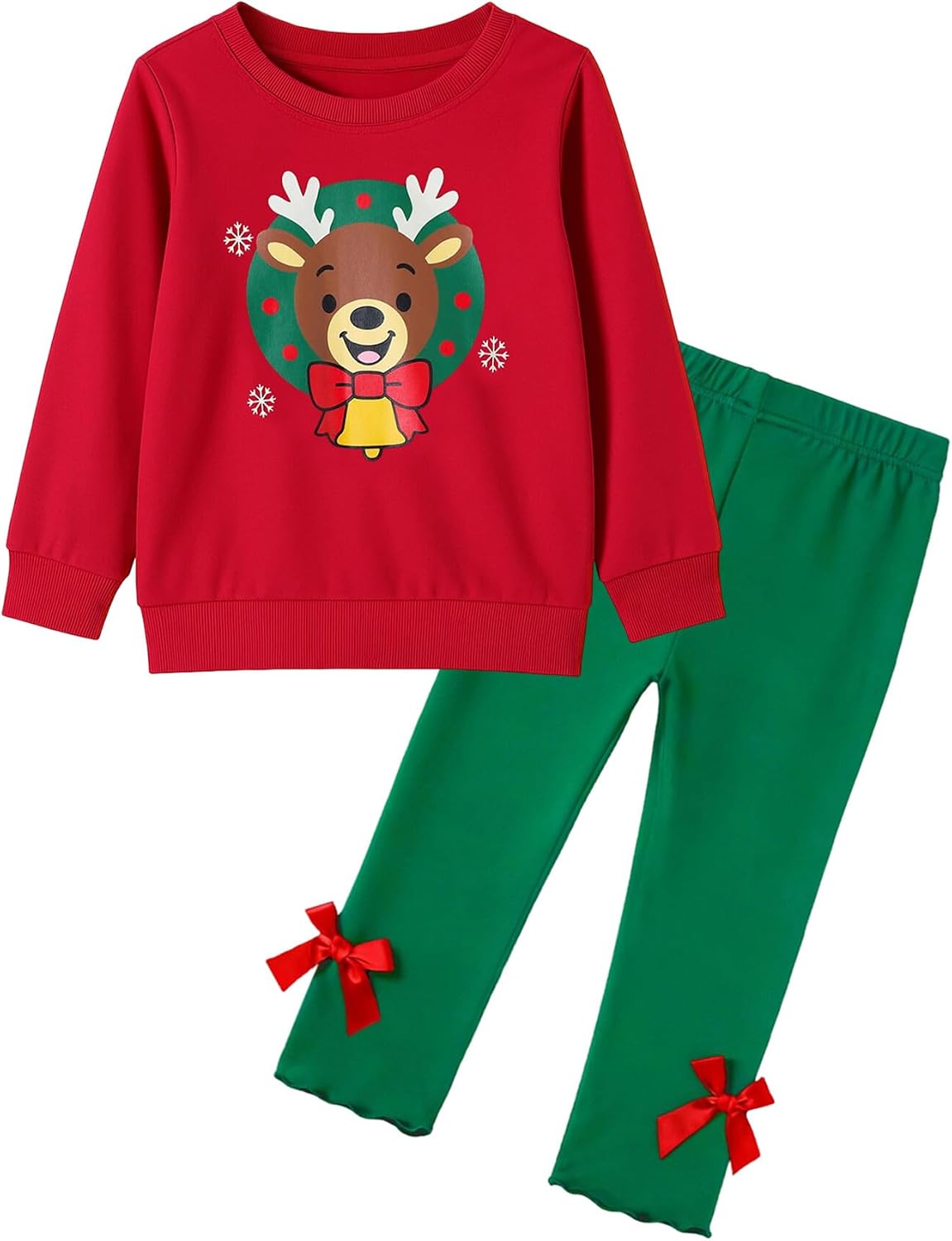 HILEELANG Toddler Girl Fall Outfits Clothing Sets Cotton Sweatshirts Leggings Pnats Clothing Playwear Sets 2pc