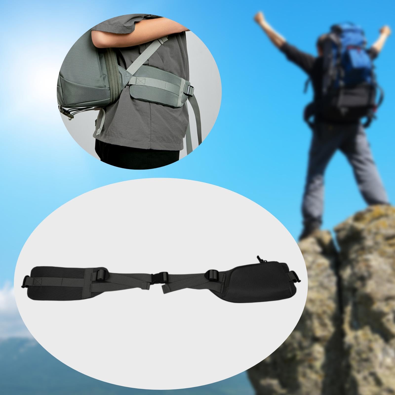 Ergonomico Cintura Regolabile da Allenamento Borsa Porta Cellulare Unisex in Nylon con Tasche Multiple per Ciclismo Escursionismo