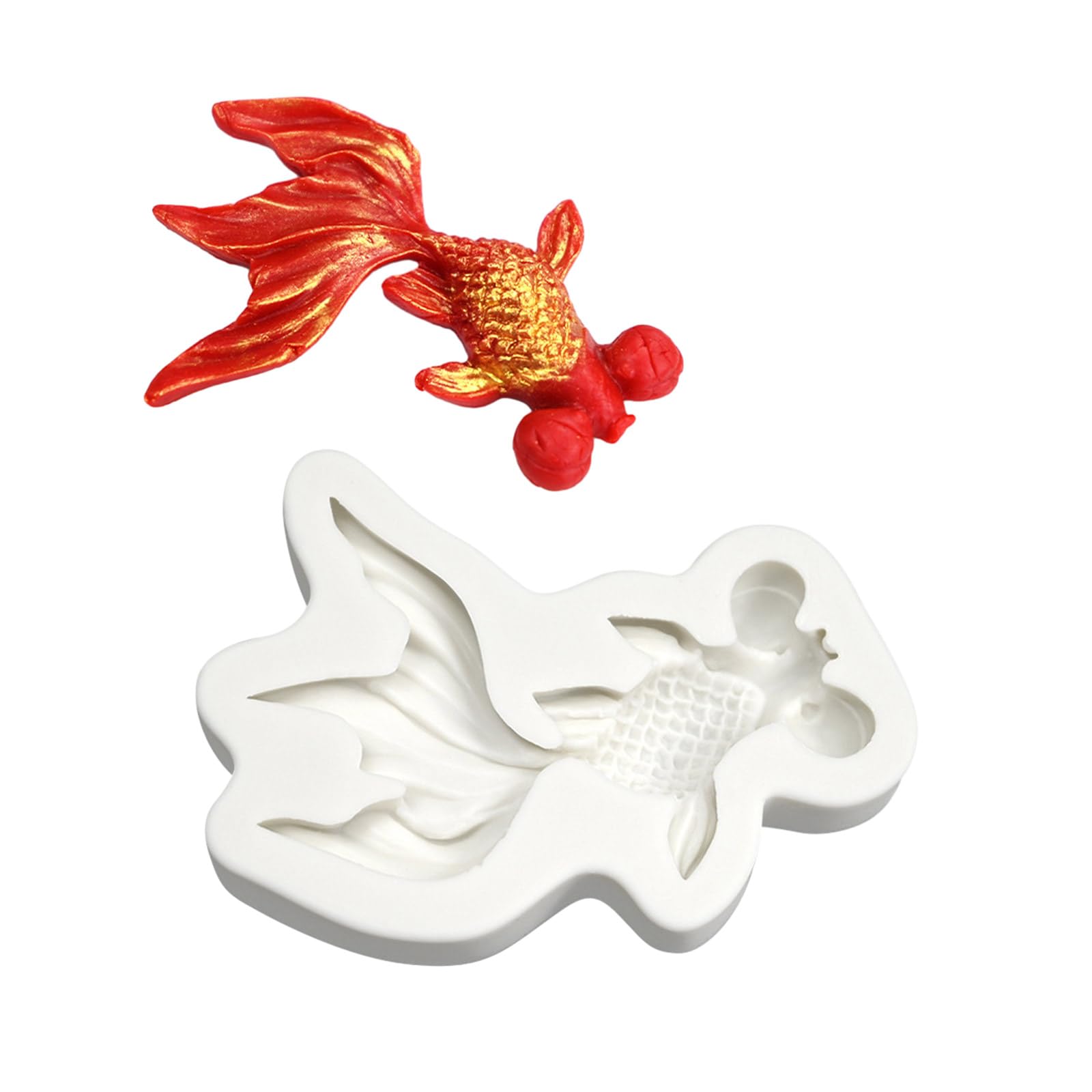 Tsophreniq Carp Fish Silicone Mold Fondant Cake Supplies Pastry Baking Tool Resin Ornament Soaps Mold Chocolate Different Shapes for Household Cute Soap Molds Silicone Shapes Unique