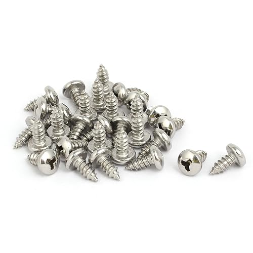 IIVVERR M4.2x9.5mm 304 Stainless Steel Y Type Drive Pan Head Self Tapping Screw 30pcs (M4.2x9.5mm 304 Acero Inoxidable Tipo Y Cabeza de la sartén