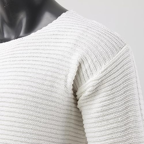 Men's Crew Neck Sweater Knitted Woolen Wool Long Sleeve Solid Color Top Sweater Men's Crew Neck Sweater4