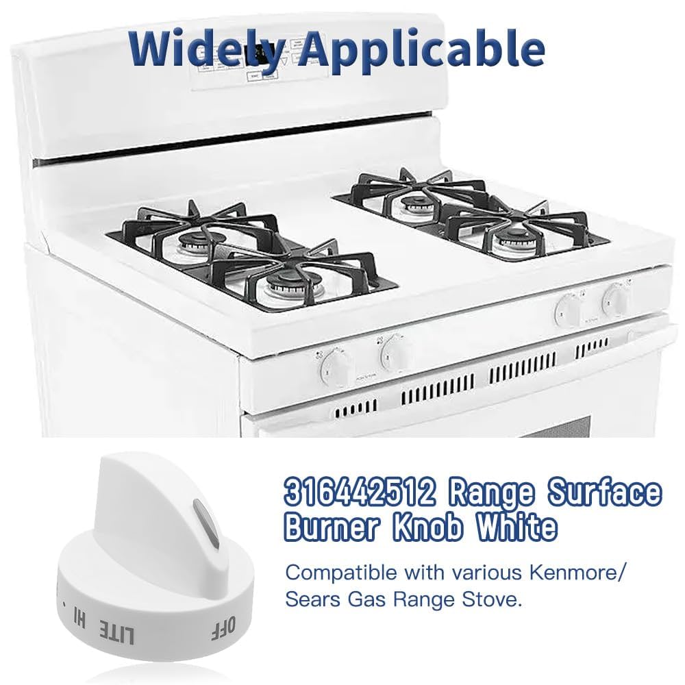 Amazon.com: Range Surface Burner Knob White Replacement Part