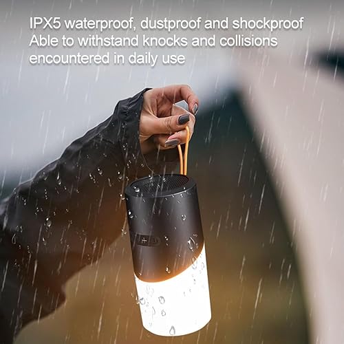 Miniatura 3 de Altavoz Bluetooth, altavoz Bluetooth portátil, inalámbrico, IPX5, impermeable, con luz LED RGB, Bluetooth 5.3, compatible con tarjeta Tf de