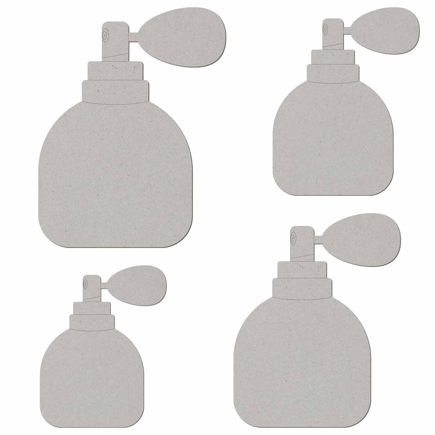 Lot de 25 flacons de parfum en carton - Découpe de 3 à 50 cm - Hauteur : 11 cm